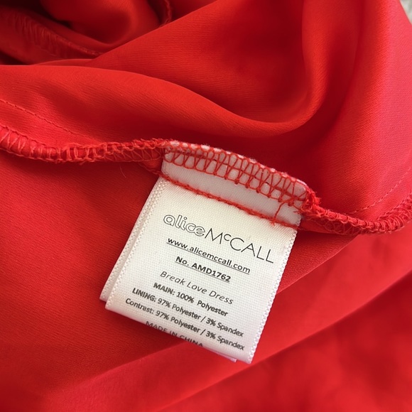 ALICE MCCALL Break Love Red Lace Cold Shoulder Midi Dress - Picture 16 of 16